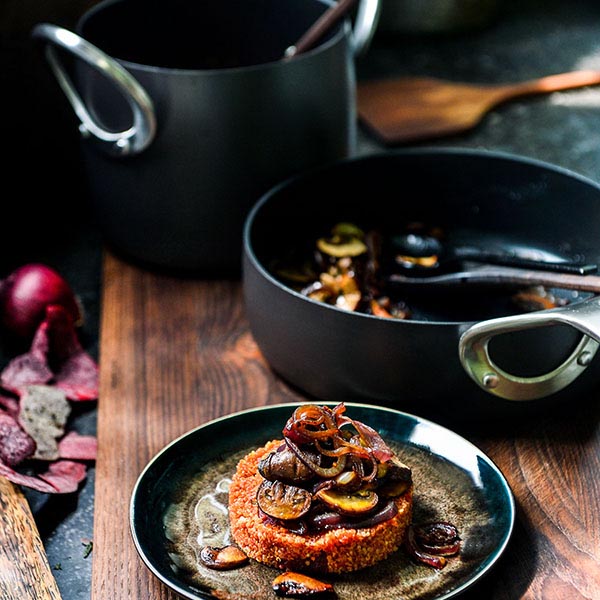 Тарелка «Пьюр»;керамика;D=280,H=25мм;коричнев.