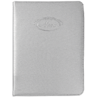 Папка-меню;кожезам.;,L=27,B=19,5см;серебрян.