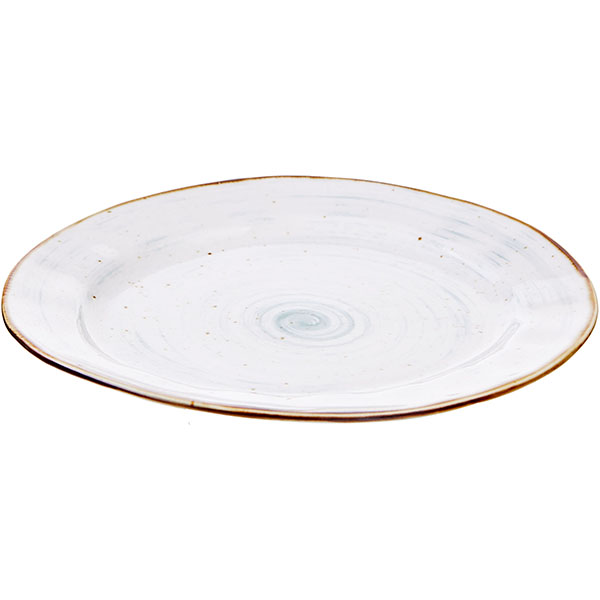 Тарелка «Пастораль» мелкая;фарфор;,H=20,L=228,B=195мм;зелен.