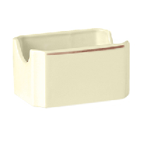 Емкость для пакетиков сахара «Кларет»;фарфор;,H=55,L=100,B=70мм;бежев.,бордо