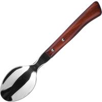 Ложка столовая;сталь нерж.,дерево;,L=20,5см;металлич.