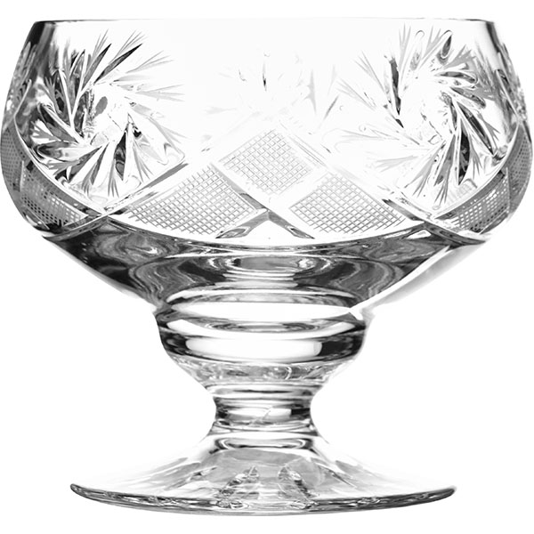 Ваза д/сервировки стола;хрусталь;D=12,5,H=12,5см;прозр.