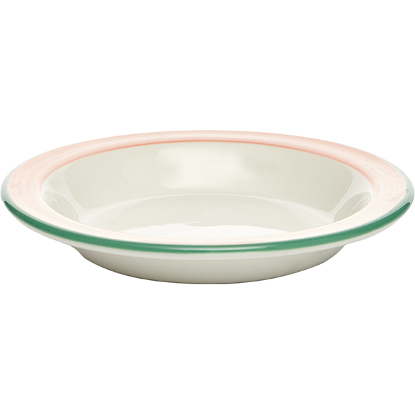 Блюдце «Рио Пинк» для масла;фарфор;D=11,H=2см;белый,розов.