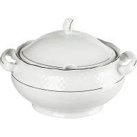 Супница «Афродита»;фарфор;2,7л;D=29,H=19см;белый,золотой