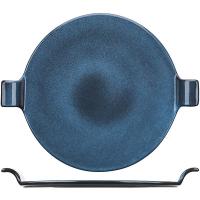 Блюдо «Млечный путь голубой»;фарфор;D=250,H=35мм;голуб.,черный