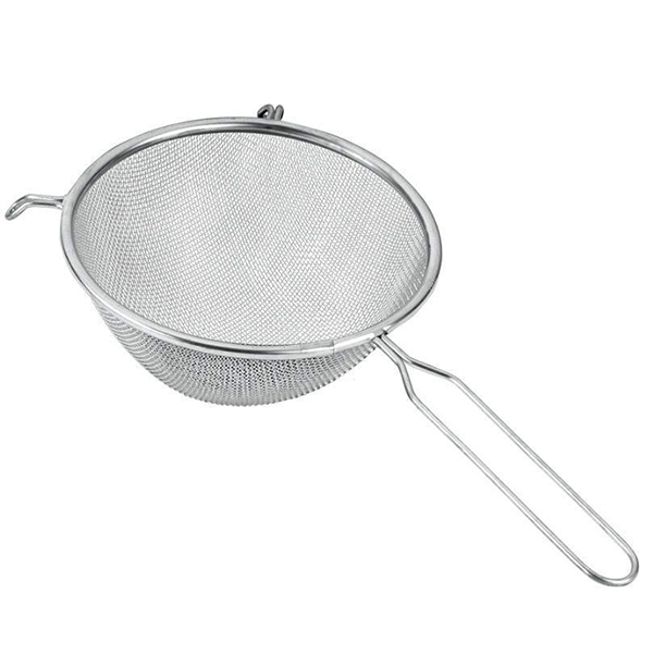 Сито с ручкой;сталь нерж.;D=18,L=34см;стальной