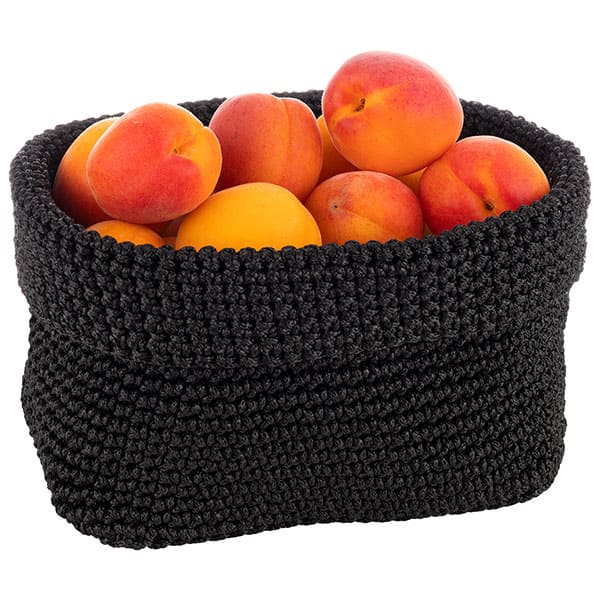 Корзина для фруктов плетеная;полиэстер;,H=10,L=13,5,B=20см;черный