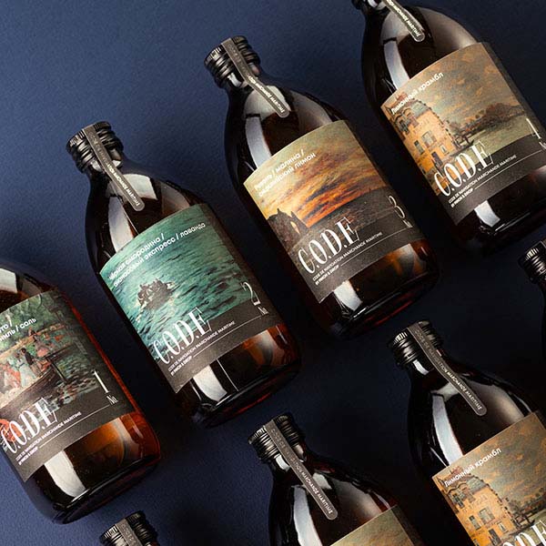 Кордиал «Ревень / Малина / Сицилийский Лимон» C.O.D.E;стекло;0,5л;D=7,H=18см