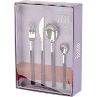 Набор столовых приборов «Суши квин» 24 предмета;сталь нерж.;черный