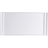 Блюдо «Вейрик» прямоугольное;фарфор;,L=20,B=10см;белый