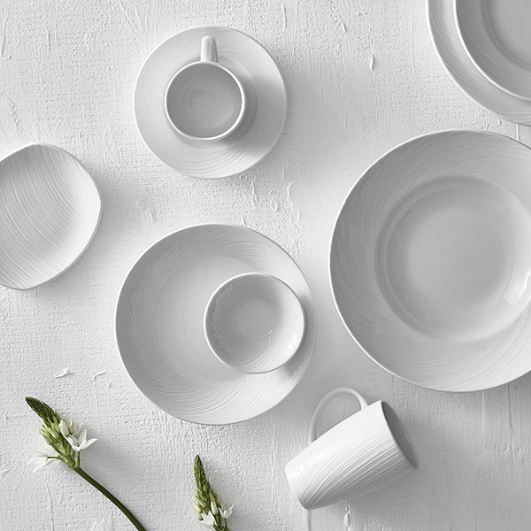 Блюдце «Спайро»;фарфор;D=155/47,H=22мм;белый