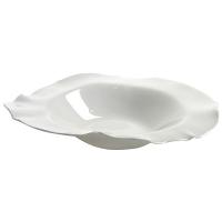 Салатник с волнистыми краями;кост.фарф.;50мл;,H=18,L=130,B=110мм;белый