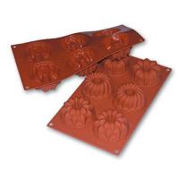 Форма для выпечки «Микс» [6 ячеек];силикон;D=75,H=40мм