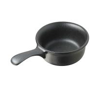 Кокотница «Бель Кузин»;фарфор;200мл;D=105,H=45,L=165мм;черный