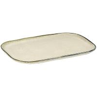 Блюдо «Мерси» №2;песчаник;,H=14,L=230,B=150мм;кремов.