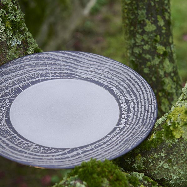 Тарелка «Арборесценс» мелкая;фарфор;D=265,H=30мм;черный,серый