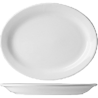 Блюдо «Акапулько» овальное;фарфор;,H=45,L=395,B=305мм;белый