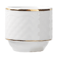 Подставка для яйца «Афродита»;фарфор;D=45,H=45мм;белый,золотой