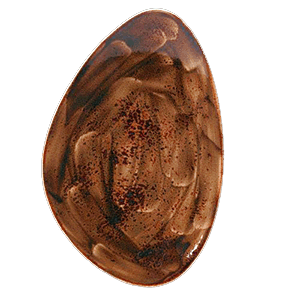 Блюдо «Крафт Терракота»;фарфор;,H=35,L=370,B=240мм;терракот