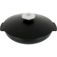 Кастрюля для запекания «Революшн» с крышкой;керамика;0,8л;D=22,3,H=10см;черный