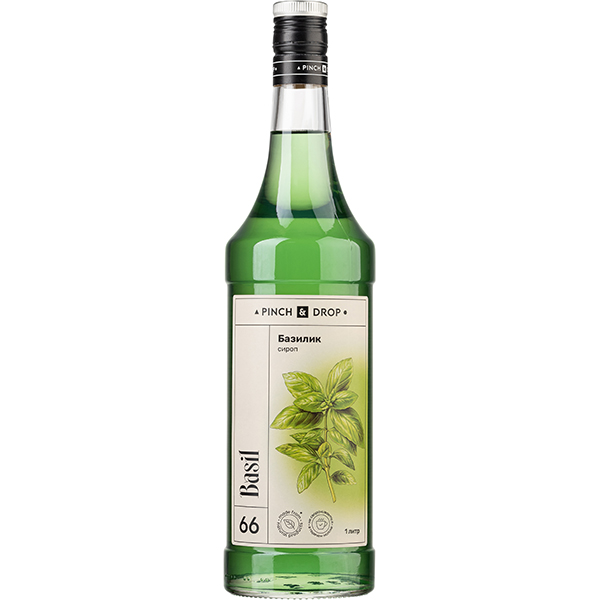 Сироп «Базилик» Pinch&Drop;стекло;1л;D=85,H=330мм;зелен.