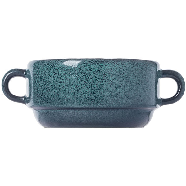 Чашка бульонная «Млечный путь изумрудный»;фарфор;300мл;D=115,H=55мм;изумруд.,черный