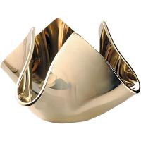 Подсвечник «Флауэ»;стекло;D=50,H=72,B=124мм;золотой