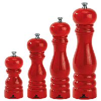 Мельница д/перца мет. мех.;металл,дерево;,H=12см;красный