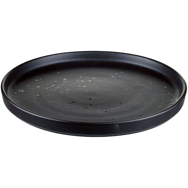 Тарелка «Оникс» с бортом;керамика;D=26см;черный