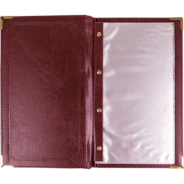 Папка-карта вин;кожезам.;,L=32,B=19см;бордо