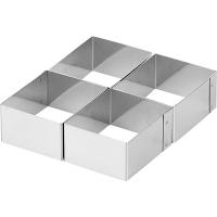 Форма кондитерская «Прямоугольник»[4шт];сталь нерж.;,H=30,L=61,B=51мм