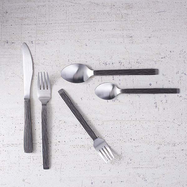 Вилка столовая «Дистрест»;сталь нерж.;,L=20,3см;черный,металлич.