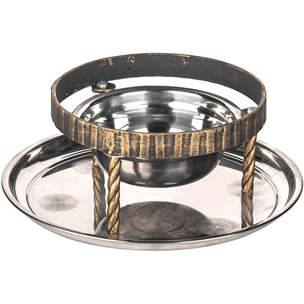 Набор для подачи саджа без крышки 2 предмета;сталь нерж.,тефлон;D=43,H=23см;золотой