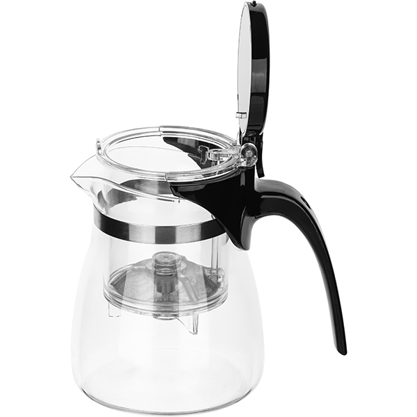 Чайник заварочный «Гунфу» с фильтром;термост.стекло,поликарбонат;0,6л;D=10,H=14,5,L=14см;прозр. Чайник заварочный «Гунфу» с фильтром;термост.стекло,поликарбонат;0,6л;D=10,H=14,5,L=14см;прозр.