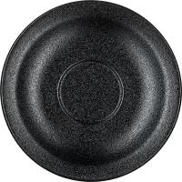 Блюдце «Кунстверк Блэк»;фарфор;D=160/56мм;черный