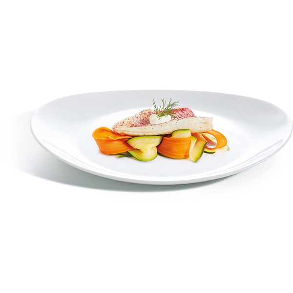 Блюдо «Эволюшнс Уайт» овальное;стекло;,L=30,B=26см;белый