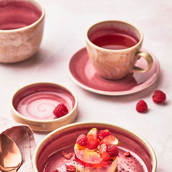 Блюдце «Везувиус Роуз Кварц»;фарфор;D=152,5/50мм;розов.