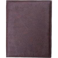 Папка-меню А4 2-х стор.на кольцах;кожезам.;коричнев.