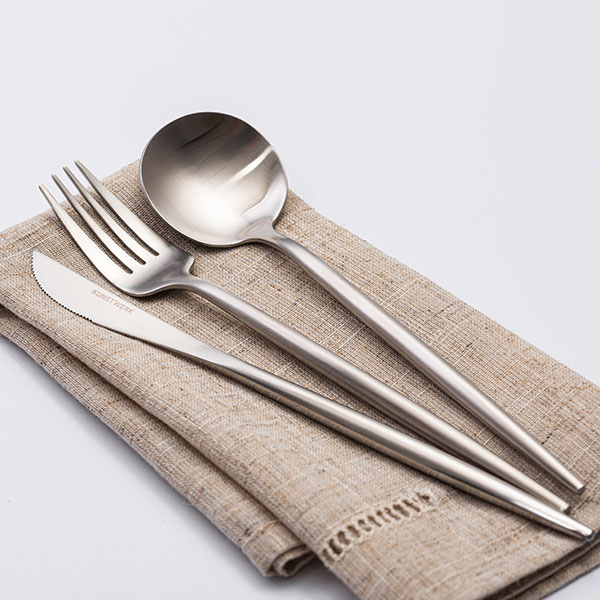 Нож столовый «Стил Сильвер Мэтт»;сталь нерж.;,L=223,B=15мм;серебрист.