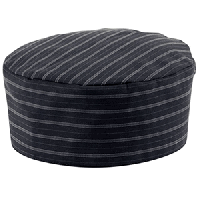 Шапочка поварская, полоса разм.L;полиэстер,хлопок;черный,белый