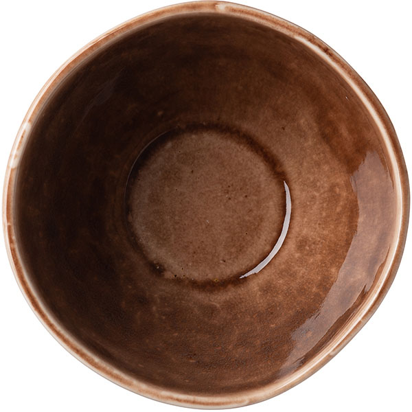 Салатник «Маррон Реативо»;фарфор;0,6л;D=15см;коричнев.,бежев.