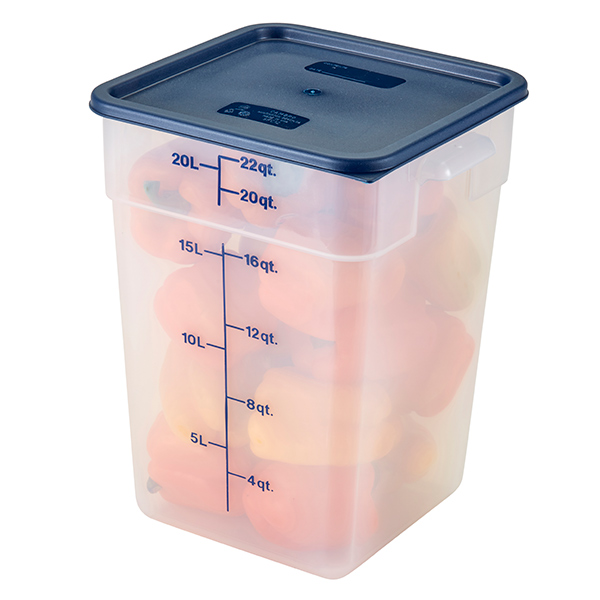 Контейнер для продуктов градуированный;полипроп.;20,8л;,H=40,L=31,B=25,6см;прозр.