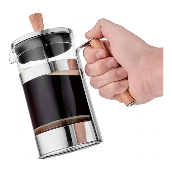 Френч-пресс «Тауэр»;стекло борос.,сталь нерж.;0,6л;D=11,H=19,5,B=13см;прозр.,стальной Френч-пресс «Тауэр»;стекло борос.,сталь нерж.;0,6л;D=11,H=19,5,B=13см;прозр.,стальной