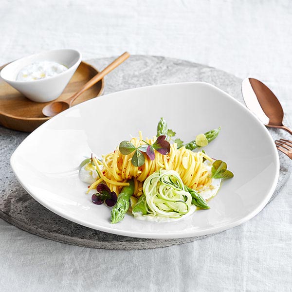 Тарелка «Опшенс» треугольная;фарфор;,H=15,L=210,B=210мм;белый