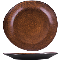 Тарелка «Млечный путь терракот»;фарфор;,H=3,L=32,B=29см;терракот,черный