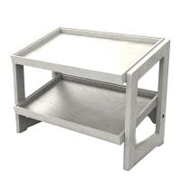 Витрина для выкладки (2 полки);дуб;,H=44,1,L=57,4,B=32,3см;белый