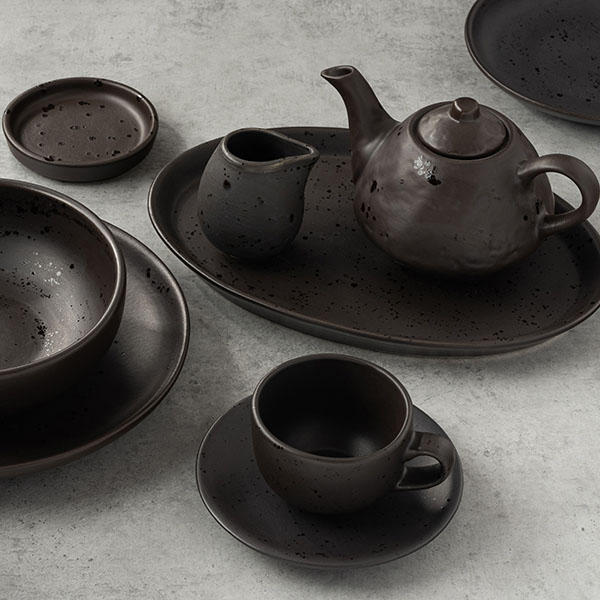 Соусник «Оникс»;керамика;150мл;,H=75мм;черный