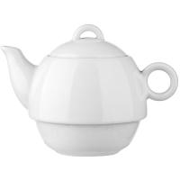 Чайник заварочный «Бола»;фарфор;300мл;D=9,H=11,L=17см;белый