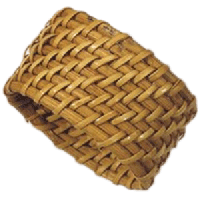 Кольцо для салфеток набор[12шт];лыко;D=60/45,L=195/155,B=35мм;коричнев.