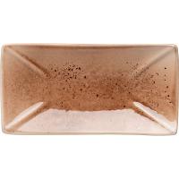 Блюдо для суши «Маррон Реативо»;фарфор;,L=27,B=14см;коричнев.,бежев.